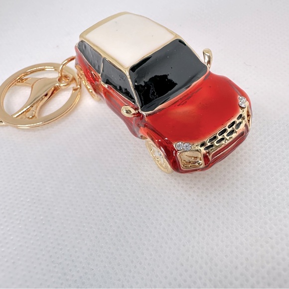 New Red Mini Cooper Car Bag charm keychain - Picture 5 of 9